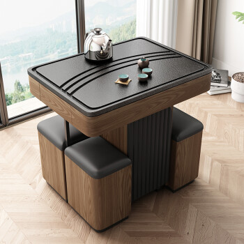 欧卡森阳台茶桌椅组合小型功夫小茶台音响充电智能多功能茶几泡移动茶