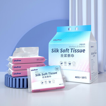UNIFREE 柔纸巾 3层40抽10包医疗保健类商品-全利兔-实时优惠快报