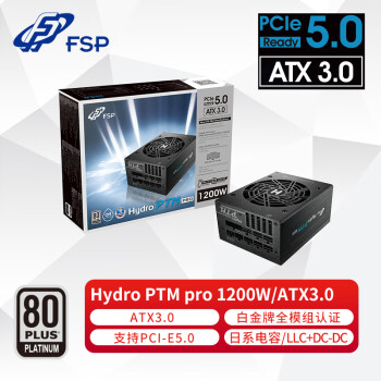 ȫFSP1200WHydro PTM Pro1200 ׽ȫģԴATX3.0׼/PCI-E5.0ӿ/ϵ/DC-DC