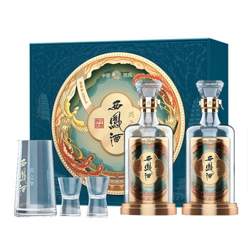 西凤酒 西凤绵柔凤香型高度白酒 52度西凤酒兴之梦礼盒500ml*2瓶食品类商品-全利兔-实时优惠快报