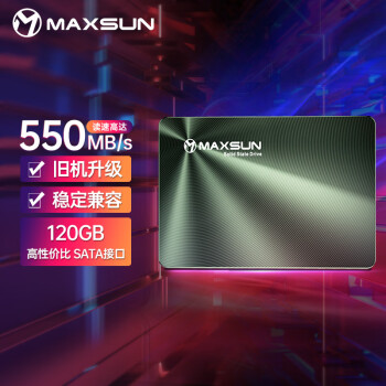 铭瑄（MAXSUN）120GB SSD固态硬盘SATA3.0接口 终结者系列 电脑升级高速读写版 三年质保