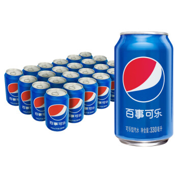 百事可乐 Pepsi 汽水 碳酸饮料 330ml*24听 (新老包装随机发货) 百事出品