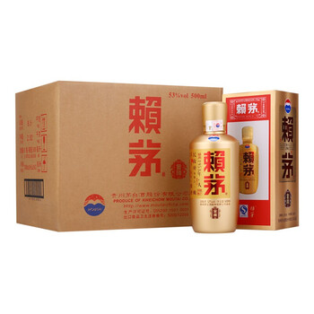 限移动端、京东百亿补贴：MOUTAI 茅台 赖茅金樽 53度 酱香型白酒 500ml*6瓶整箱全利兔-实时优惠快报