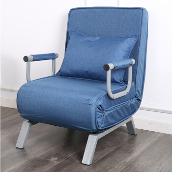 施豪特斯（SHTS）折叠床 多用沙发床布艺陪护折叠床休闲沙发804-60 蓝色