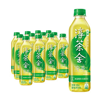 可口可乐 淳茶舍 玉露绿茶 冷萃 零卡路里 无糖茶 480ml*12瓶 整箱装全利兔-实时优惠快报