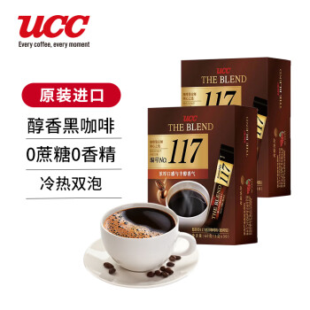 悠诗诗（UCC）117黑咖啡粉便利装 原装进口速溶冻干条装 117*60条装