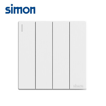 西蒙(simon)开关插座面板M3系列电工电料 四开双控 581042 雅白色