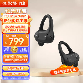iFLYTEK 科大讯飞 iFLYBUDS Air 无线蓝牙耳机骨传导数码类商品-全利兔-实时优惠快报