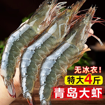 帆货 无冰海捕青岛大虾 4斤装 16-18CM规格30-4016-18CM规格30-40食品类商品-全利兔-实时优惠快报