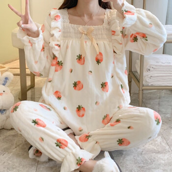 BONAS 宝娜斯 女士法兰绒睡衣家居服2件套母婴玩具类商品-全利兔-实时优惠快报
