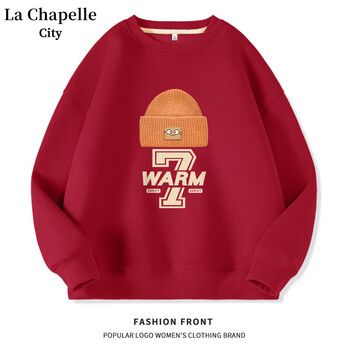 La Chapelle City 拉夏贝尔 女士圆领卫衣服饰鞋包类商品-全利兔-实时优惠快报