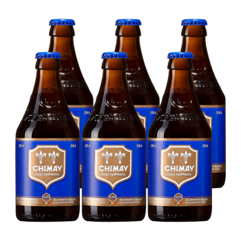 智美（Chimay）比利时原装进口修道院啤酒 精酿啤酒 智美蓝帽330ml*6瓶