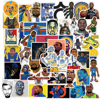 50张nba球星杜兰特贴纸笔记本电脑行李箱个性涂鸦小贴纸50张杜兰特