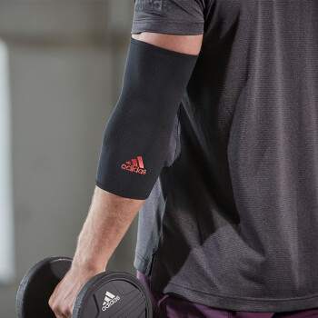 adidas阿迪达斯运动护具 运动护具护膝 运动护膝护腕护肘护踝护具 护肘(单只装) M码