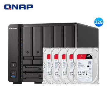 QNAP TS-h973AXĺľλʽ Чܼߴ洢NAS TS-h973AX(32G)+ϣݿ4T*5
