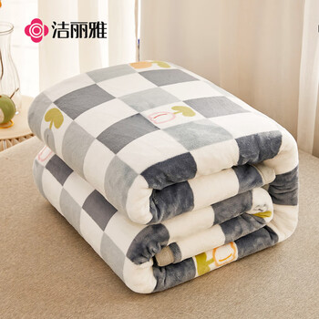 GRACE 洁丽雅 A类毛毯加厚法兰绒毯子150*200c家具家装类商品-全利兔-实时优惠快报
