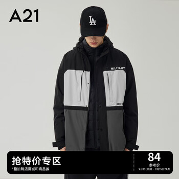 A21 长袖风衣男装春秋 黑色 180/92A/XL全利兔-实时优惠快报