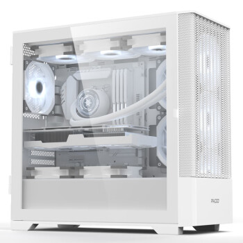 半岛铁盒（PADO）W3 白色 游戏电脑主机箱 （支持11只风扇/360水冷/MATX主板/HD接口二合一）