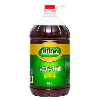 京东百亿补贴：道道全食用油 浓香菜籽油5L 滴滴浓香 物理压榨非转基因食用油全利兔-实时优惠快报