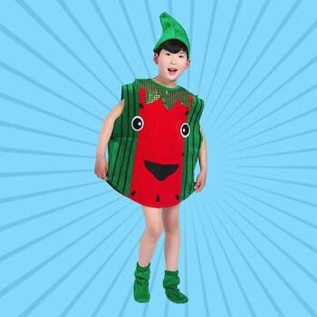 儿童创意服装儿童时装秀衣服男童女童儿童水果蔬菜演出服装幼儿园亲子