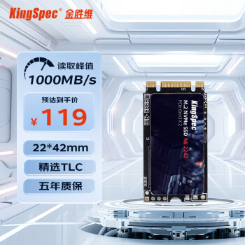 ʤάKingSpec PCIe M.2ӿӲ NVMeЭӲ 2242 T480/X280 SSD̬Ӳ̹̬ʼǱ 2242PCIe NVMe  128G NVMe M.2
