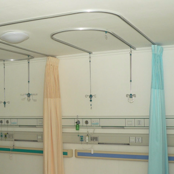 妙灵安专业医院天轨输液架u型输液吊轨滑道点滴吊架输液吊杆医用隔帘l