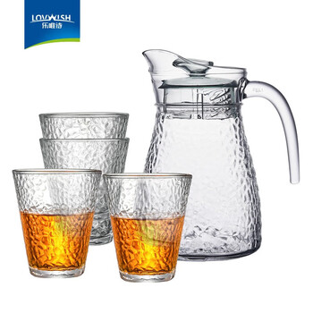 LOVWISH 乐唯诗 锤纹玻璃杯 1壶4杯日用百货类商品-全利兔-实时优惠快报