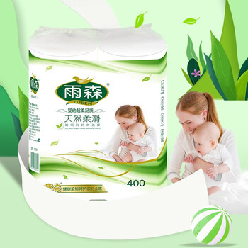 yusen 雨森 妇婴卷纸6层加厚干湿两用原生木浆卫生纸厕纸长卷纸 200g*2卷日用百货类商品-全利兔-实时优惠快报