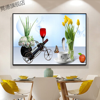 饭厅装饰画现代简约歺厅墙面挂画餐桌挂画欧式餐厅装饰画现代简约餐桌
