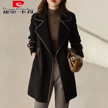 皮尔·卡丹 pierrecardin皮尔卡丹 2023秋冬中长款毛呢大衣外套服饰鞋包类商品-全利兔-实时优惠快报