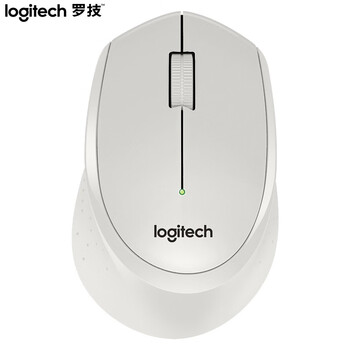 罗技logitech无线鼠标m330无线静音外设舒适曲线白色