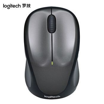 罗技（Logitech）M235 无线光电鼠标 办公鼠标 对称鼠标 带无线2.4G联接收器 灰色