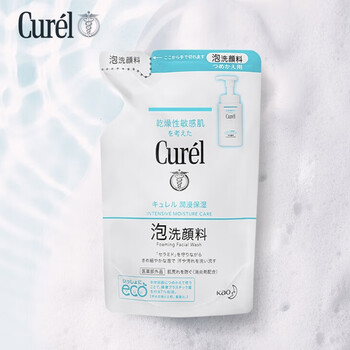百亿补贴：珂润润浸保湿洁颜泡沫 氨基酸洗面奶水润不紧绷 补充装130ML全利兔-实时优惠快报