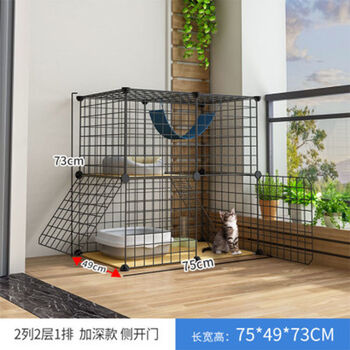 宠物优品猫笼子家用别墅超大自由空间室内带厕所小型猫舍双层猫屋猫咪