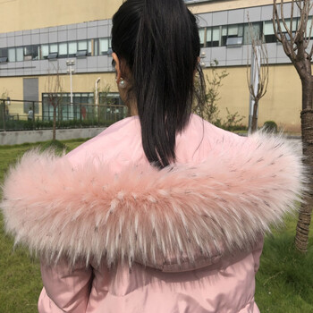 新品毛领单买大毛领子仿真毛仿貉子毛毛领服毛领单卖帽条女士通用粉红