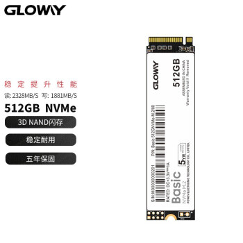 光威（Gloway） SSD固态硬盘 M.2接口(NVMe协议) Basic系列 512GB  Basic-基础版