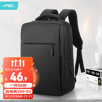 JRC 15.6英寸双肩电脑包 MR106 20L 黑色服饰鞋包类商品-全利兔-实时优惠快报