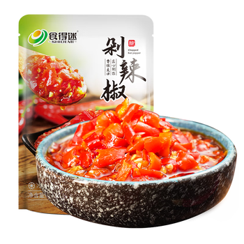 食得迷 剁辣椒140g湖南特产秘制调味剁椒酱拌饭拌面（买1发3袋）全利兔-实时优惠快报