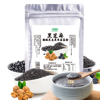 自然道 黑芝麻五谷粉500g*1袋 需拍9件 送碗勺 双十一补贴食品类商品-全利兔-实时优惠快报