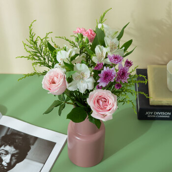 花点时间设计花束鲜花送女友全国速递云南直采生日礼物 玫瑰六出-混合花束