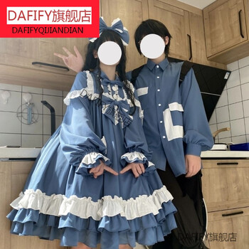 洛丽塔情侣装春秋长袖op连衣裙网红可爱ita裙子日系日常洋装 连衣裙