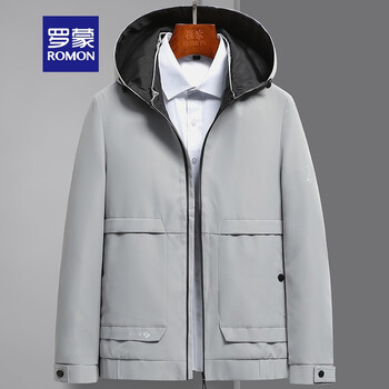 ROMON 罗蒙 男士短款夹克 秋冬款 浅灰色服饰鞋包类商品-全利兔-实时优惠快报