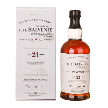 苏格兰百富（The Balvenie）百富21年双桶陈酿700ml 40度单一麦芽苏格兰威士忌波特桶陈酿