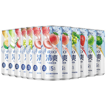 RIO 锐澳 洋酒 预调 鸡尾酒 果酒 清爽全家福330ml*12罐 清爽12罐全利兔-实时优惠快报