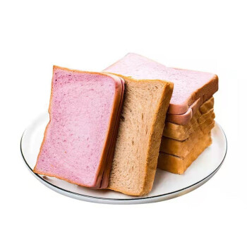 【饱腹代餐】全麦紫薯黑麦吐司切片面包早餐健身 黑麦 834g