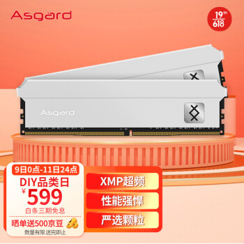 阿斯加特（Asgard）32GB(16Gx2)套装 DDR4 3200 台式机内存条 弗雷系列-钛银甲