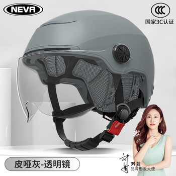 NEVA 3C认证头盔 深空灰-透明短镜全利兔-实时优惠快报
