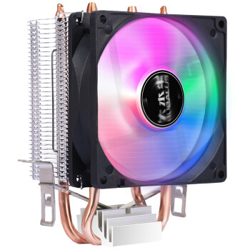 大水牛（BUBALUS）T3Pro CPU风冷散热器(2热管/支持Intel/AMD多平台/9cm炫彩风扇/电脑主机箱散热)