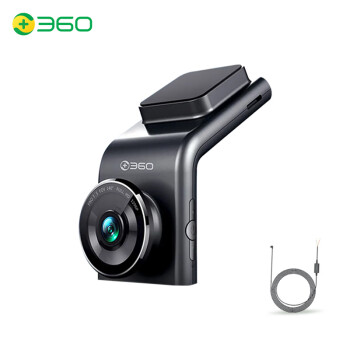 360行车记录仪 G300pro 1296p高清 微光夜视  黑灰色+降压线组套产品