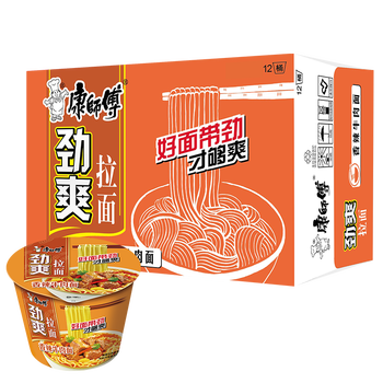 康师傅方便面 劲爽香辣牛肉面*12桶*2件全利兔-实时优惠快报